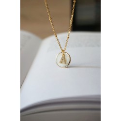 Collier gravé prénom infini